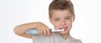 Электрическая зубная щетка для детей от 3 до 7