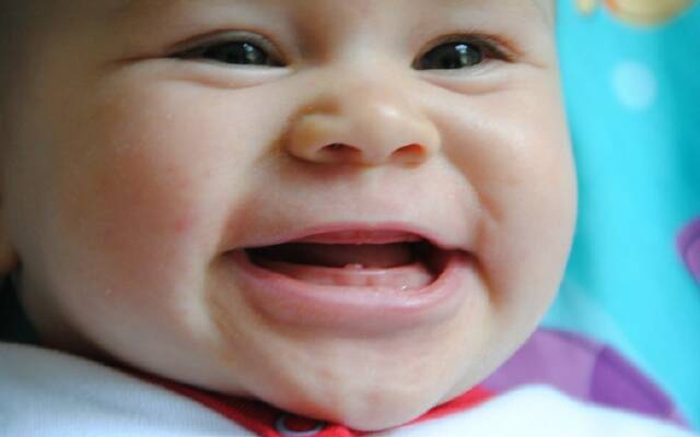 Верхние зубы у детей до года фото