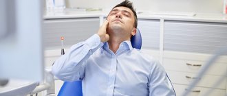 a man has a toothache