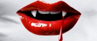 in a dream blood flows from the mouth